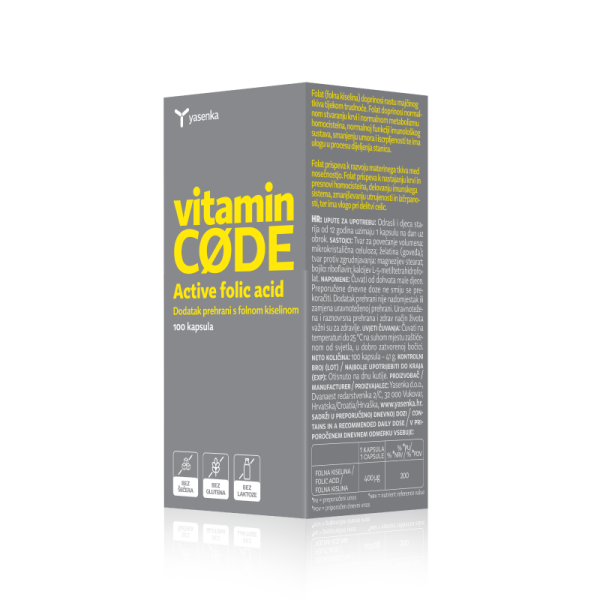 Vitamin CODE Active folic acid 100's